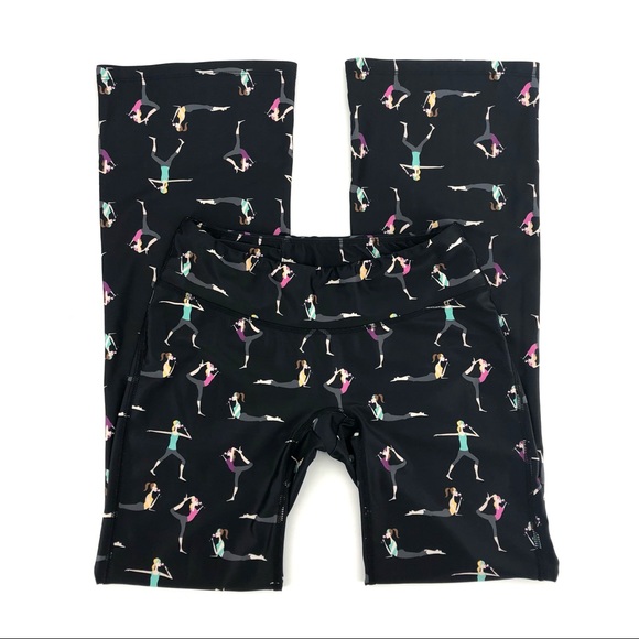 Wine Enthusiast Printed Straight Leg Yoga Pants, Size M - Picture 2 of 7